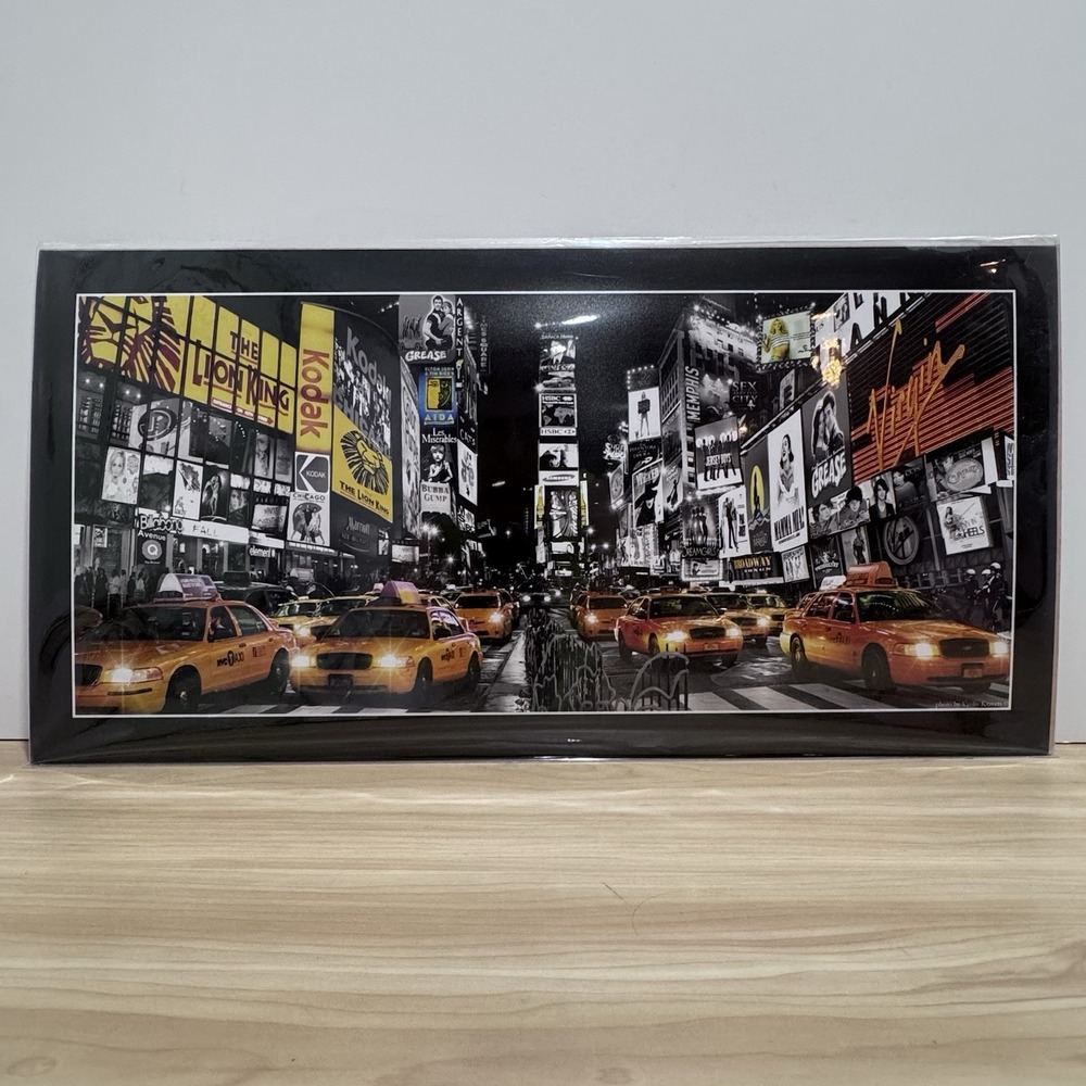 New York City Times Square At Night Color Photo Print 10" X 20" Vasiliy Kravets